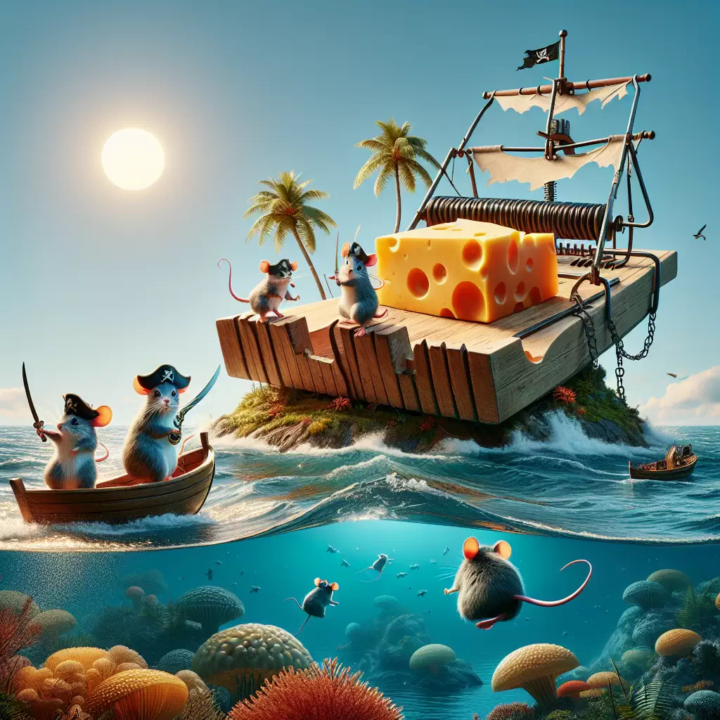 Мышиные пираты, ищущие сыр на острове в форме мышеловки.